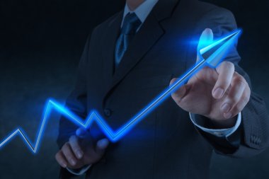 işadamı eli değmek 3d sanal grafik iş