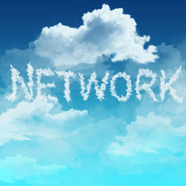 Концепция облачной сети — стоковое фото