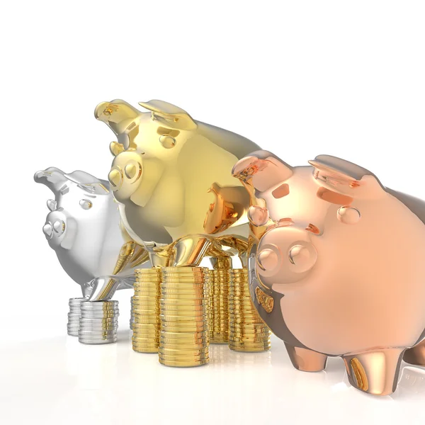 Winner piggy bank — Stock Photo, Image