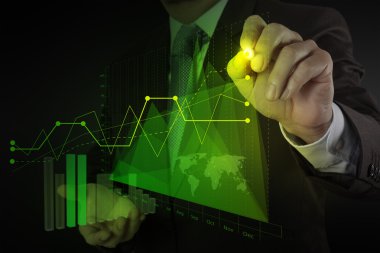yeni modern bilgisayar ve iş s çalışma iş adamı el