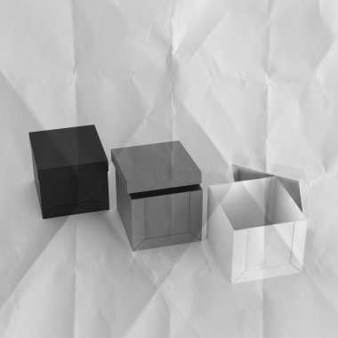 concep olarak yapışkan not buruşuk kağıt üzerinde kutunun dışında düşünme