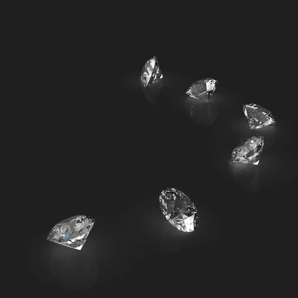 Gyémánt 3d kompozíció — Stock Fotó