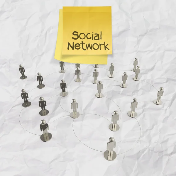 Człowieka sieci społecznych i przywództwo — Zdjęcie stockowe