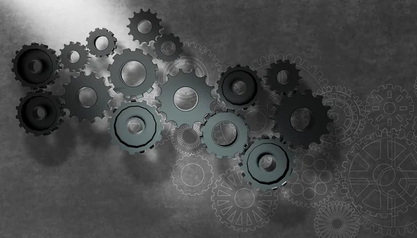 Roda de engrenagem roda de engrenagem ilustração como conceito — Fotografia de Stock