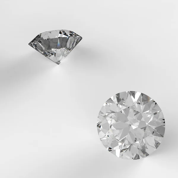 Diamantes 3d en composición como concepto —  Fotos de Stock