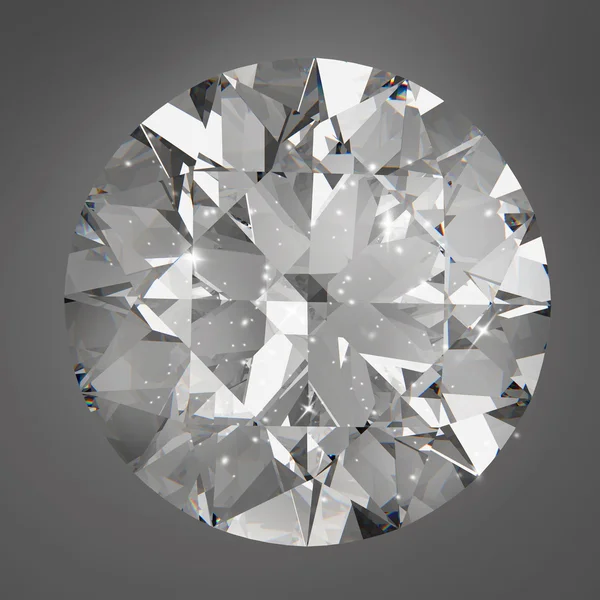 Diamantes aislados en el modelo blanco 3d — Foto de Stock