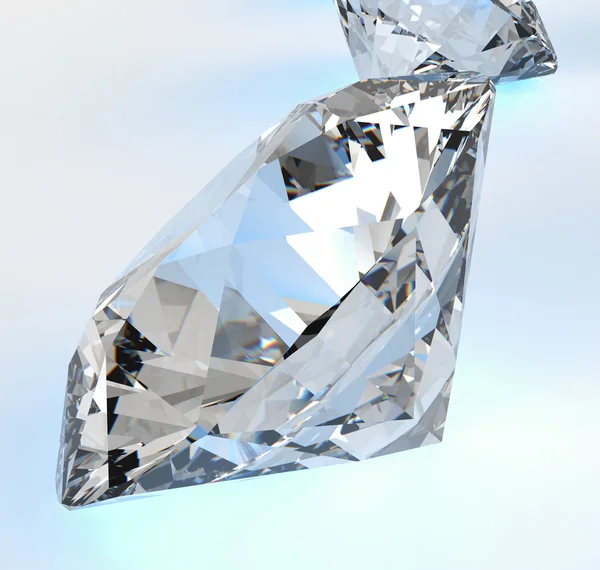 Διαμάντια που απομονώνονται σε λευκό 3d μοντέλο σύνθεση έννοια — Φωτογραφία Αρχείου
