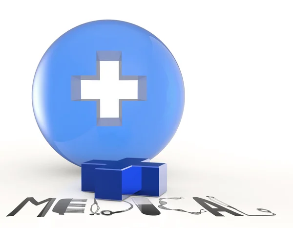 3d virtual medical symbol — Stock Photo, Image