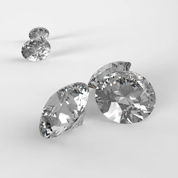 Diamonds 3d in composition as concept — Stock Photo, Image