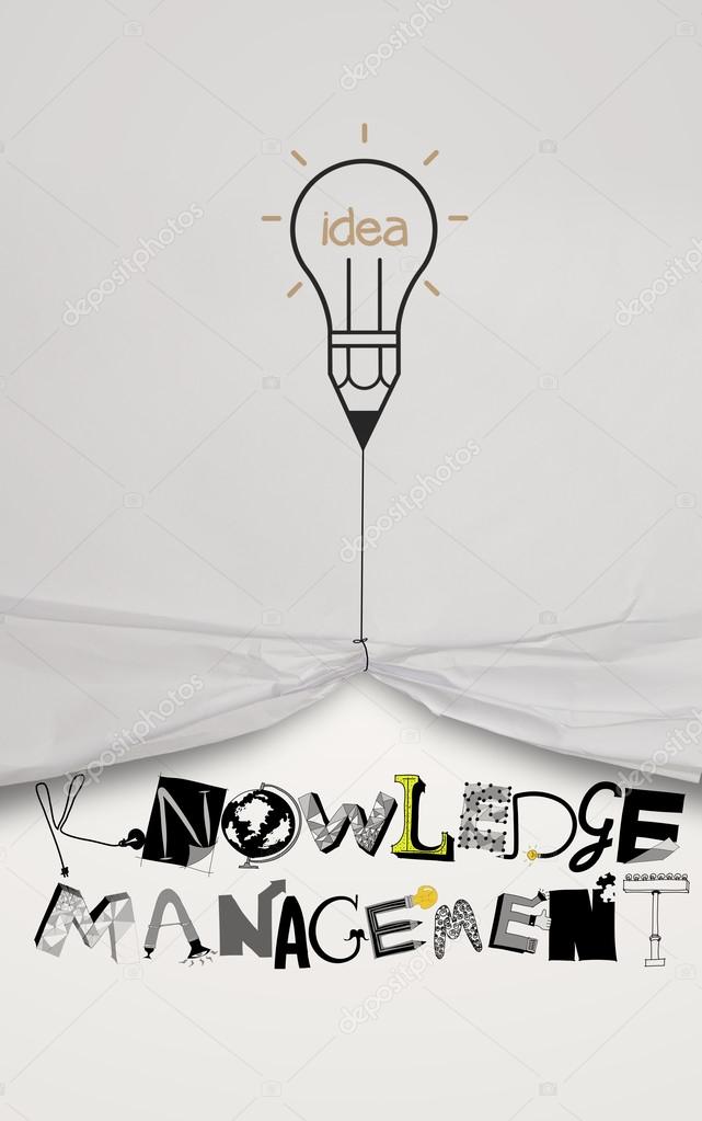 pencil lightbulb idea draw rope open wrinkled paper show graphic