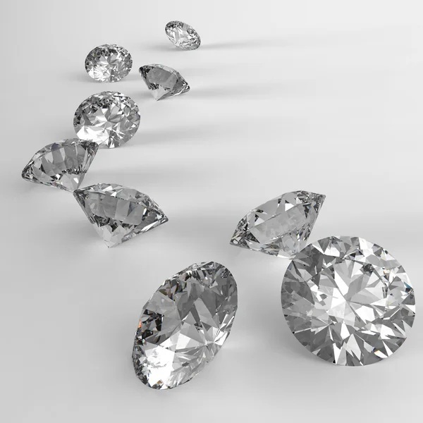 钻石作为概念作文中 3d — 图库照片