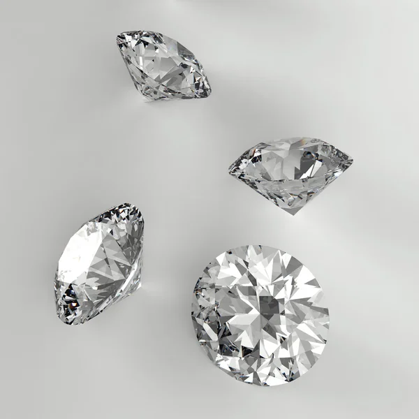 Diamantes 3d en composición como concepto —  Fotos de Stock