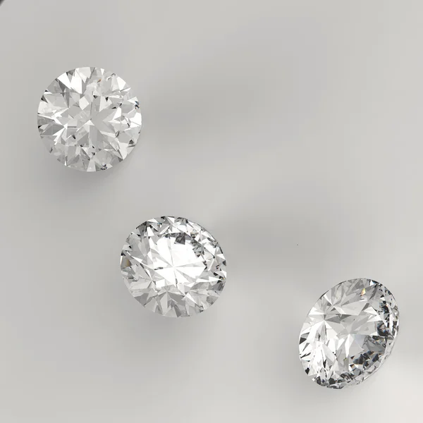 Diamonds 3d in composition as concept — Stock Photo, Image