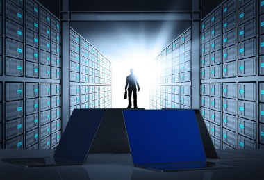 3B Ağ sunucu odası kavram olarak ölçmek iş adamı 