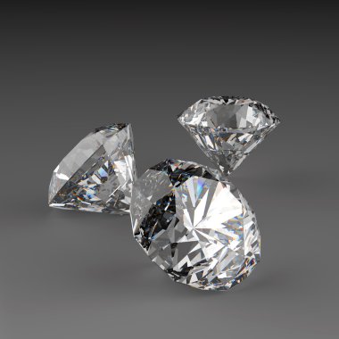 Diamonds 3d in composition as concept  clipart