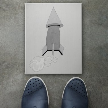 el çekilmiş ok tasarım doodle simgesi ön iş adamı ücreti
