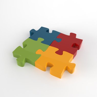 kavram olarak 3D bulmaca ortaklık 