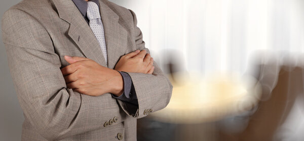 businessman success with his board room background 
