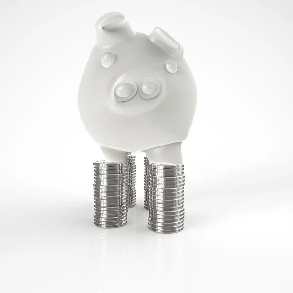 3D piggy bank jako koncepcja — Zdjęcie stockowe