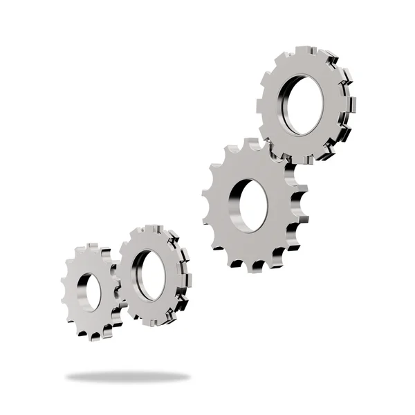 3d cog gear on white background — Stock Photo, Image