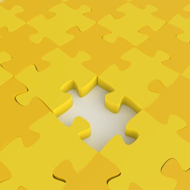 kavram olarak 3D puzzle parçası eksik 