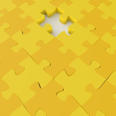 kavram olarak 3D puzzle parçası eksik 