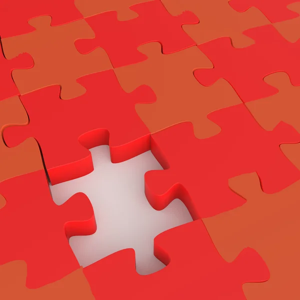 Missing 3d puzzle piece as concept — Stock Photo, Image