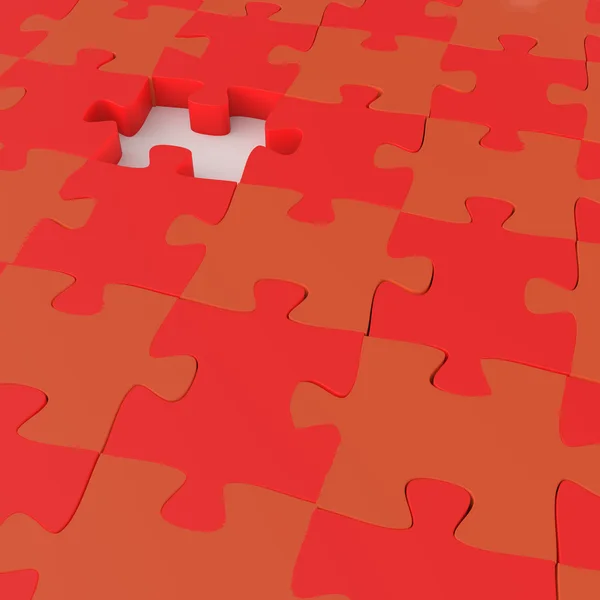 Missing 3d puzzle piece as concept — Stock Photo, Image