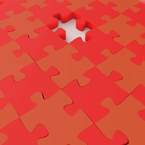 Missing 3d puzzle piece as concept — Stock Photo, Image