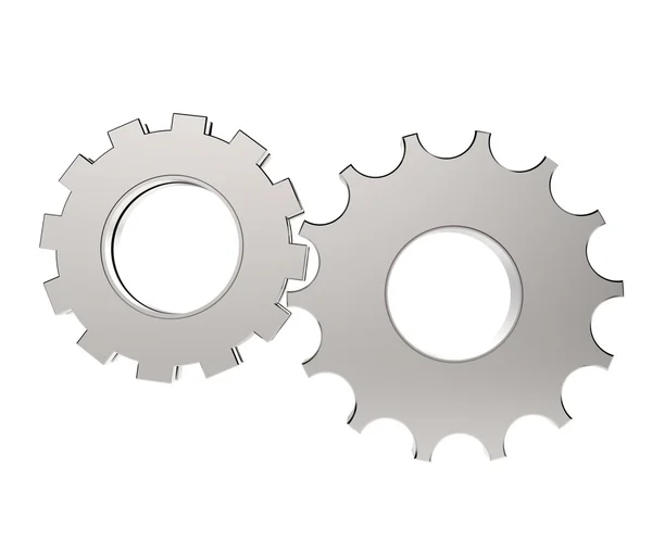 3d cog gear on white background — Stock Photo, Image