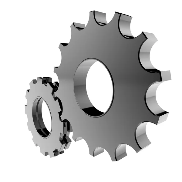 3d cog gear on white background — Stock Photo, Image