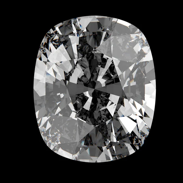 Oval geschliffener Diamant, isoliert auf dunklem Hintergrund — Stockfoto