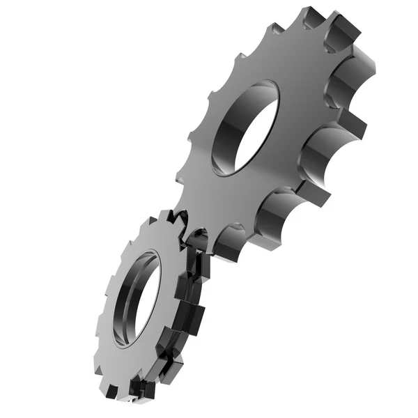 3d cog gear on white background — Stock Photo, Image