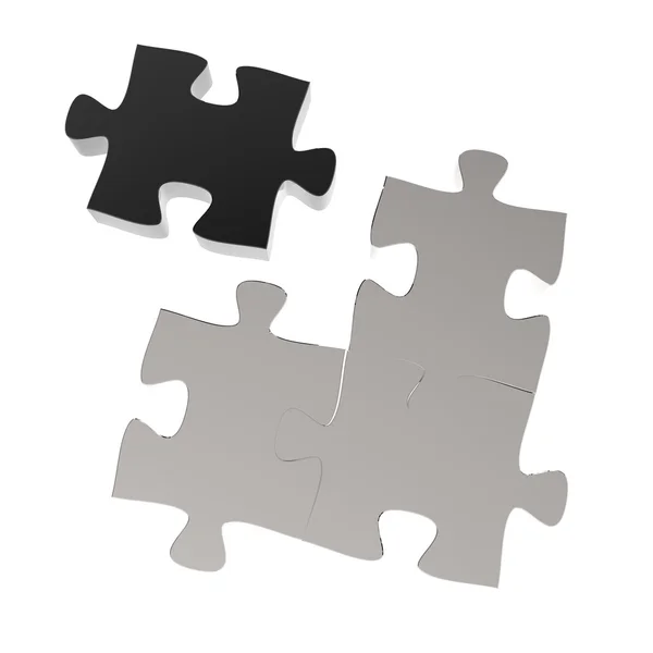 3D puzzle partnerség, mint fogalom — Stock Fotó