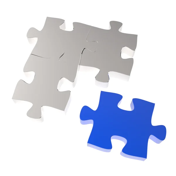 3d puzzle partnership come concetto — Foto Stock