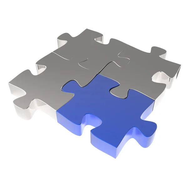 3d puzzles partnership as concept — Stock Photo, Image