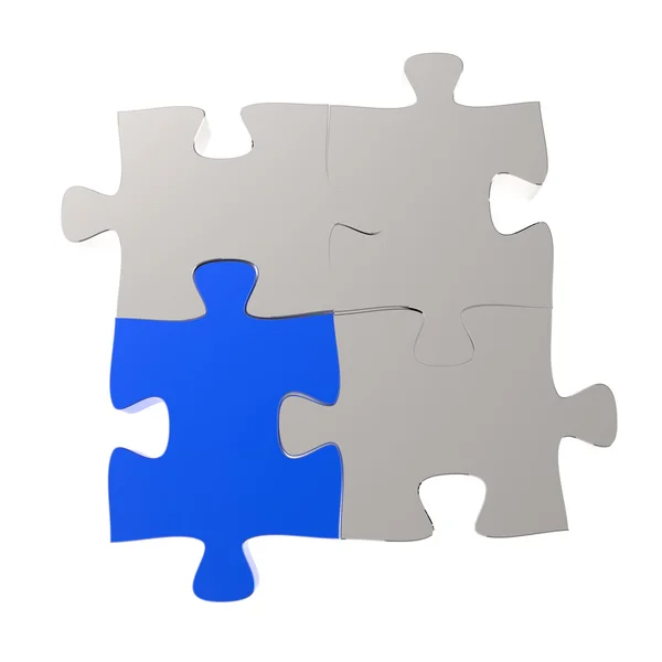 3d puzzles partnership as concept — Stock Photo, Image