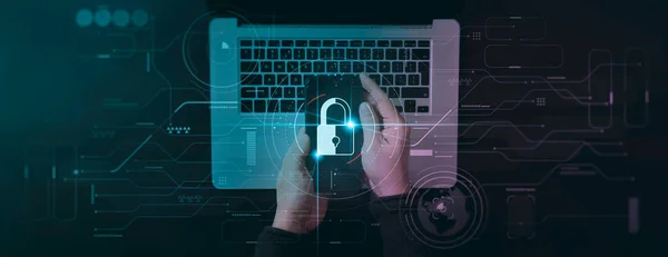 Cyber Sicurezza Protezione Dei Dati Informazioni Privacy Internet Tecnologia Concept — Foto Stock