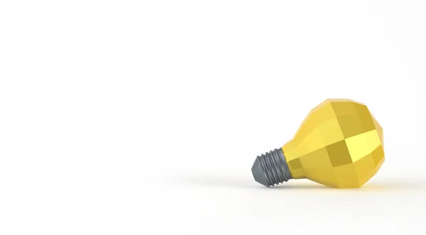 Low Polygonal Light Bulb Concept Symbol — Stock Photo, Image