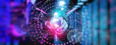 Metaverse dijital siber dünya teknolojisi konsepti iş adamı ekibiyle sanal dijital kontrol paneli arayüzü üzerinde çalışırken sanal dünya ile sanal dünya ile ikon yenilik teknolojisi gelecekte üst üste binecek..