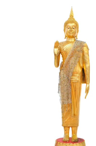 Isolated gold Buddha statue — Stock Photo, Image