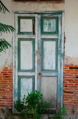 Classic old door in Thailand, the historical