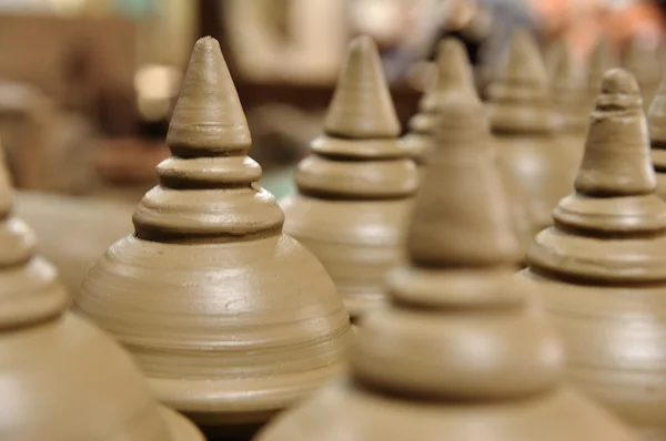 Thai traditional clay pottery in Koh Kred island, Thailand — Stock Photo, Image