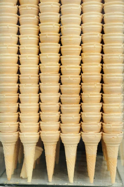 Ice-Cream 's cones crispy background, Patterns. — Stock Photo, Image