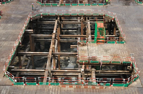 Construction-area with various equipment and tools, Thailand. — Stock Photo, Image