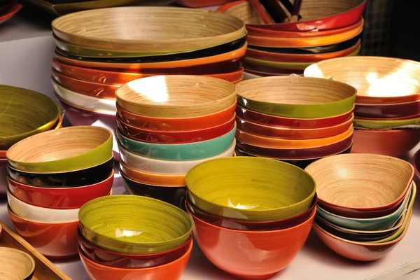 Wooden bowls — Stock Photo, Image