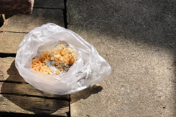 Alimentos em saco plástico — Fotografia de Stock