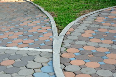 renkli blok walk-yol