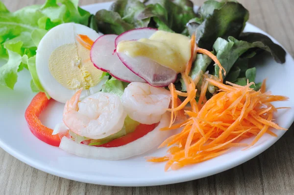 Salade mengen met vlees — Stockfoto