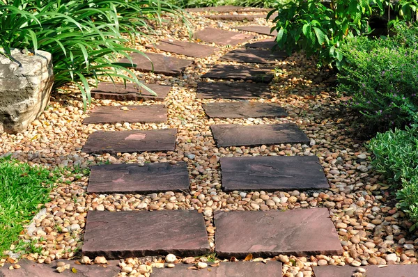 Square block walk way — Stock Photo, Image